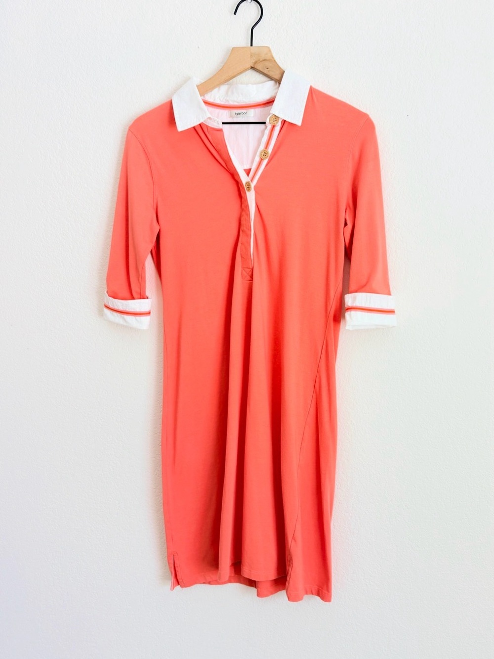 Tyler Boe Coral Polo Shirt Dress